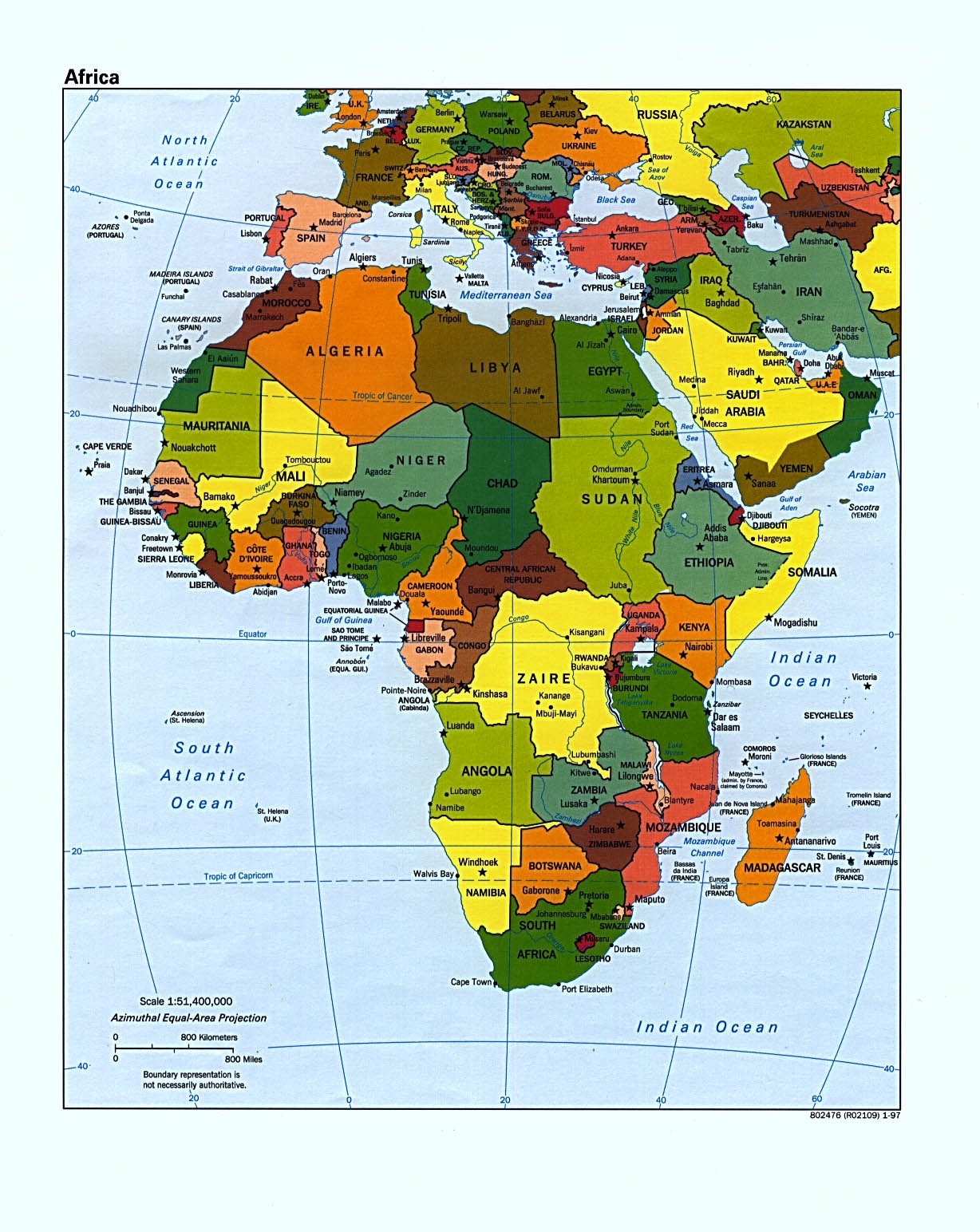 Printable Africa Map With Countries