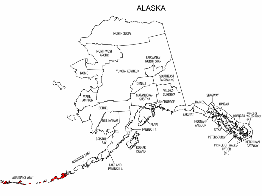 Alaska Boroughs Map Printable State Map With County Lines Free Printables Monograms Design Tools Patterns DIY Projects