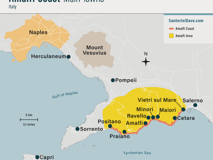 Amalfi Coast Maps Towns Cities