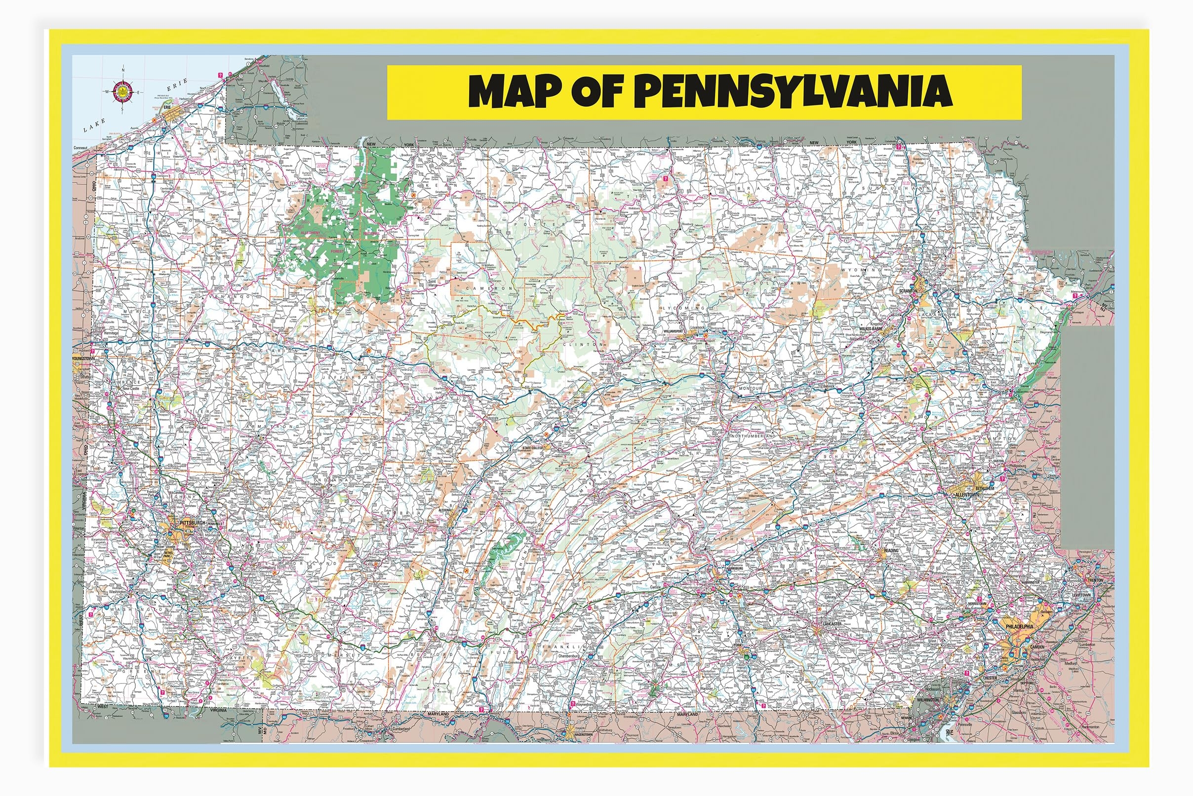 Printable Pa Map With Cities