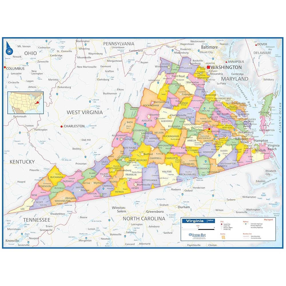 Amazon 36 X 27 Virginia State Wall Map Poster With Counties Classroom Style Map With Durable Lamination Safe For Use With Wet Dry Erase Marker Very Popular For Educators Amazon 36 X 27 Virginia State Wall Map Poster With Counties Classroom Style Map With Durable Lamination Safe For Use With Wet Dry Erase Marker Very Popular For Educators
