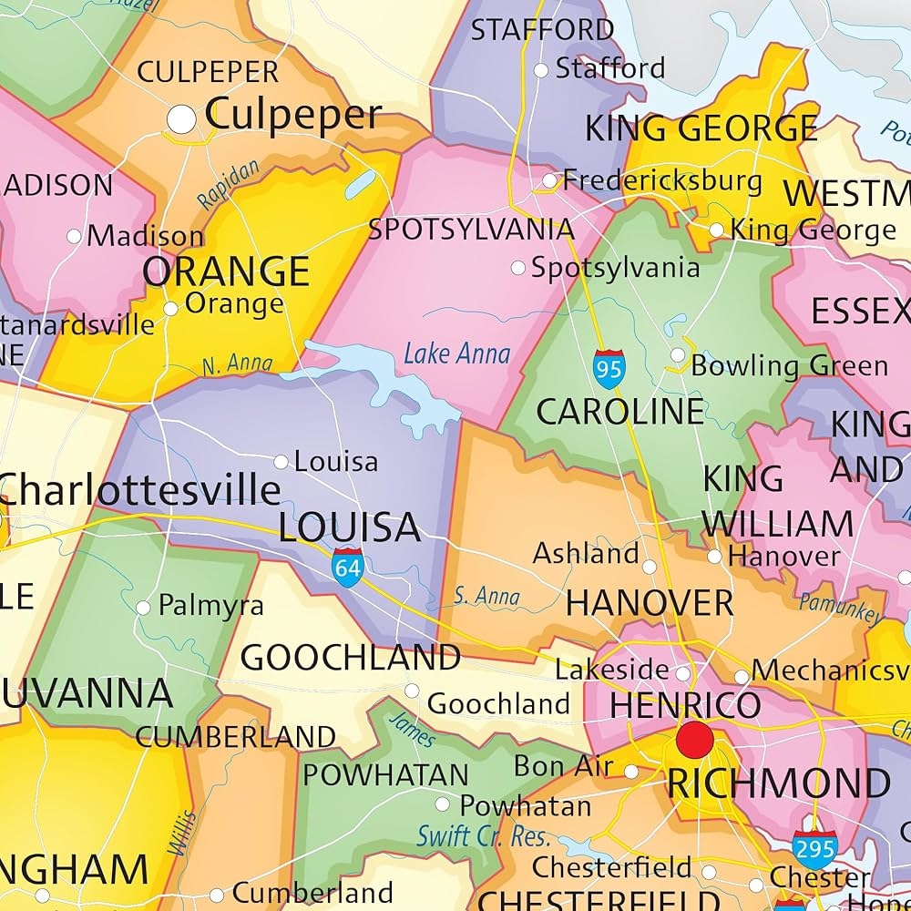 Virginia County Map Simple Printable Virginia County Map Simple Printable