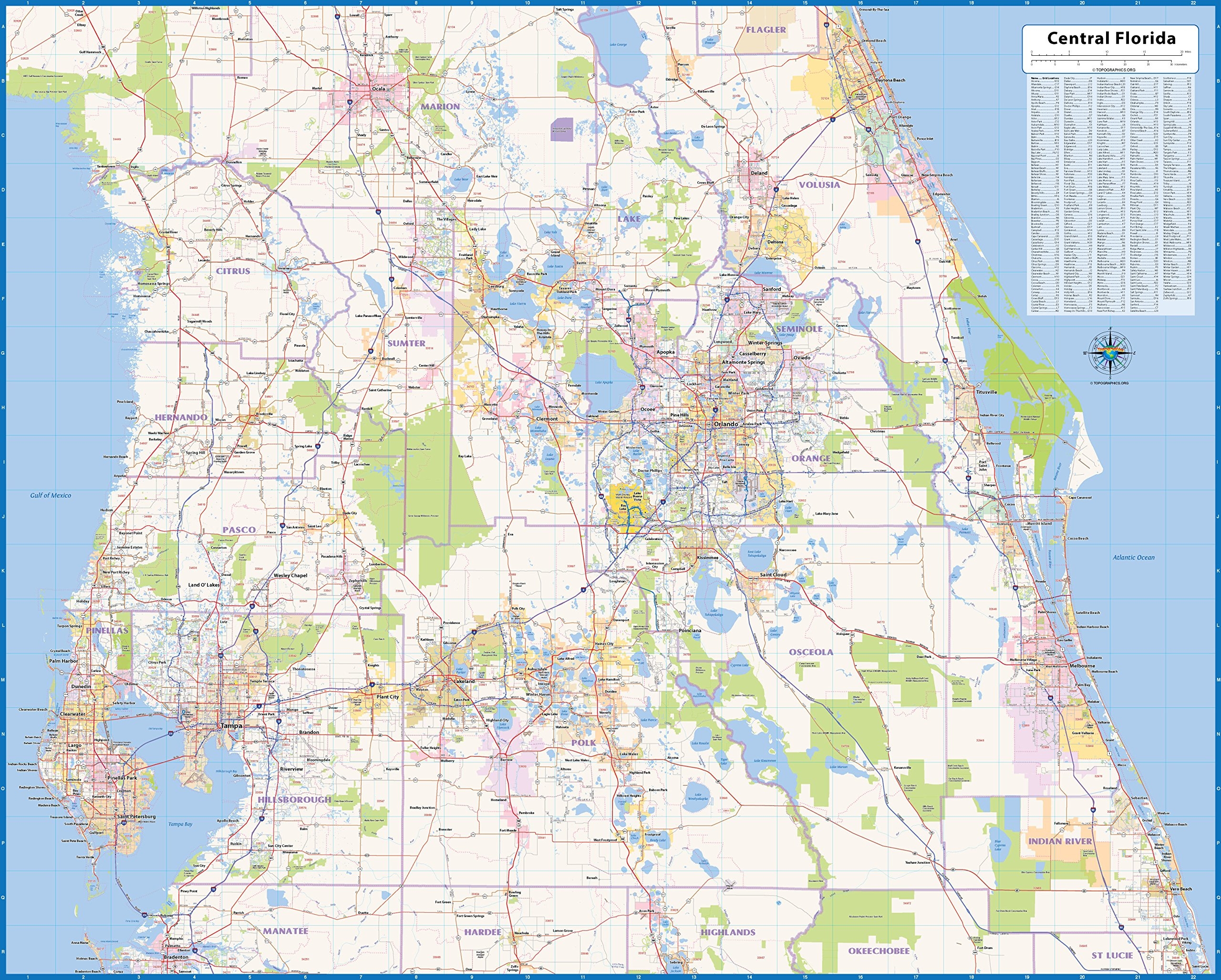 Printable Map Of Central Florida