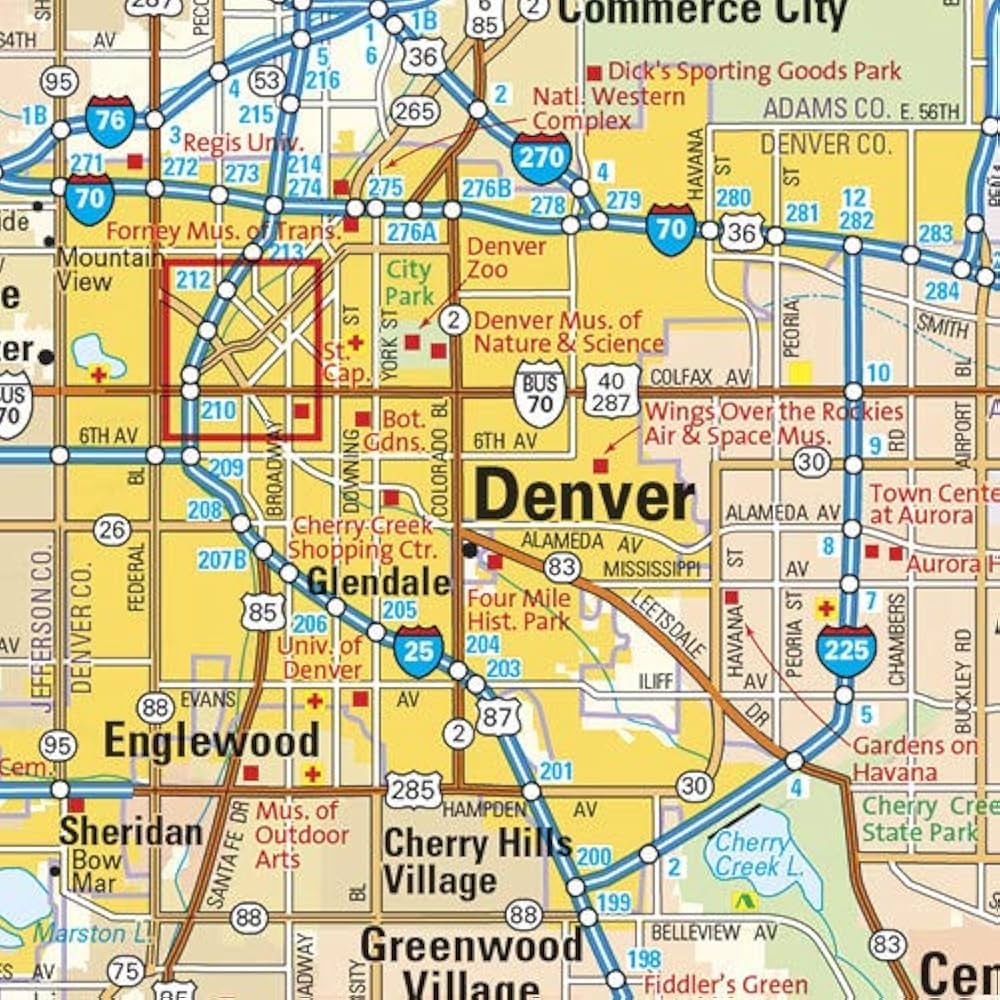Printable Denver Street Maps