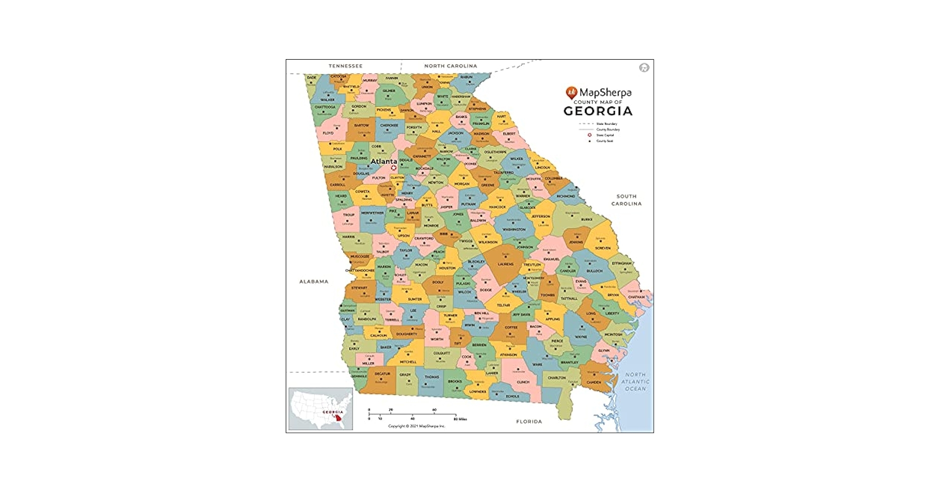 Amazon Georgia Counties Map Standard 36 X 36 5 Paper Office Products Amazon Georgia Counties Map Standard 36 X 36 5 Paper Office Products