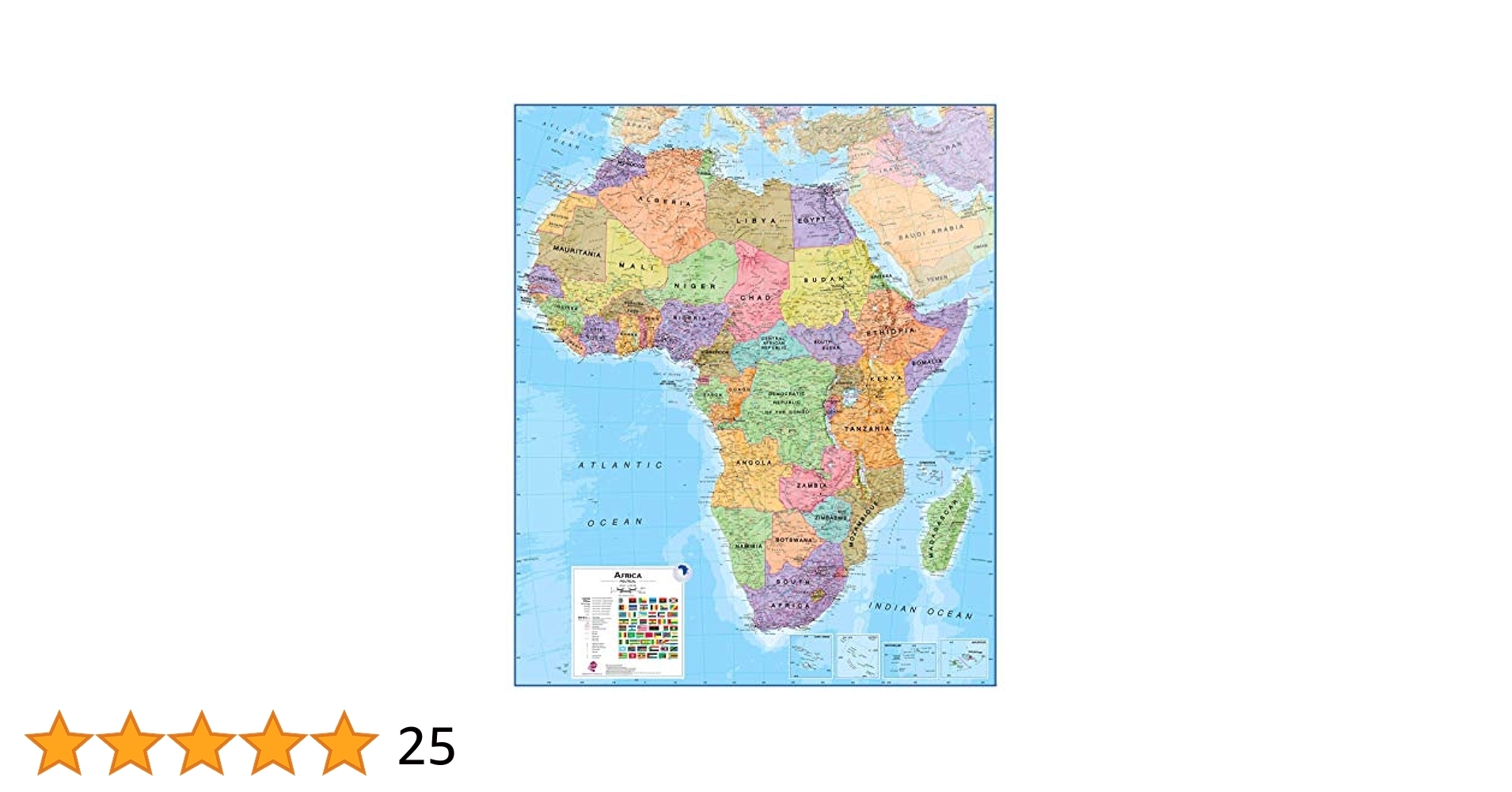 Amazon Maps International Huge Political Africa Wall Map Laminated 55 X 46 Office Products