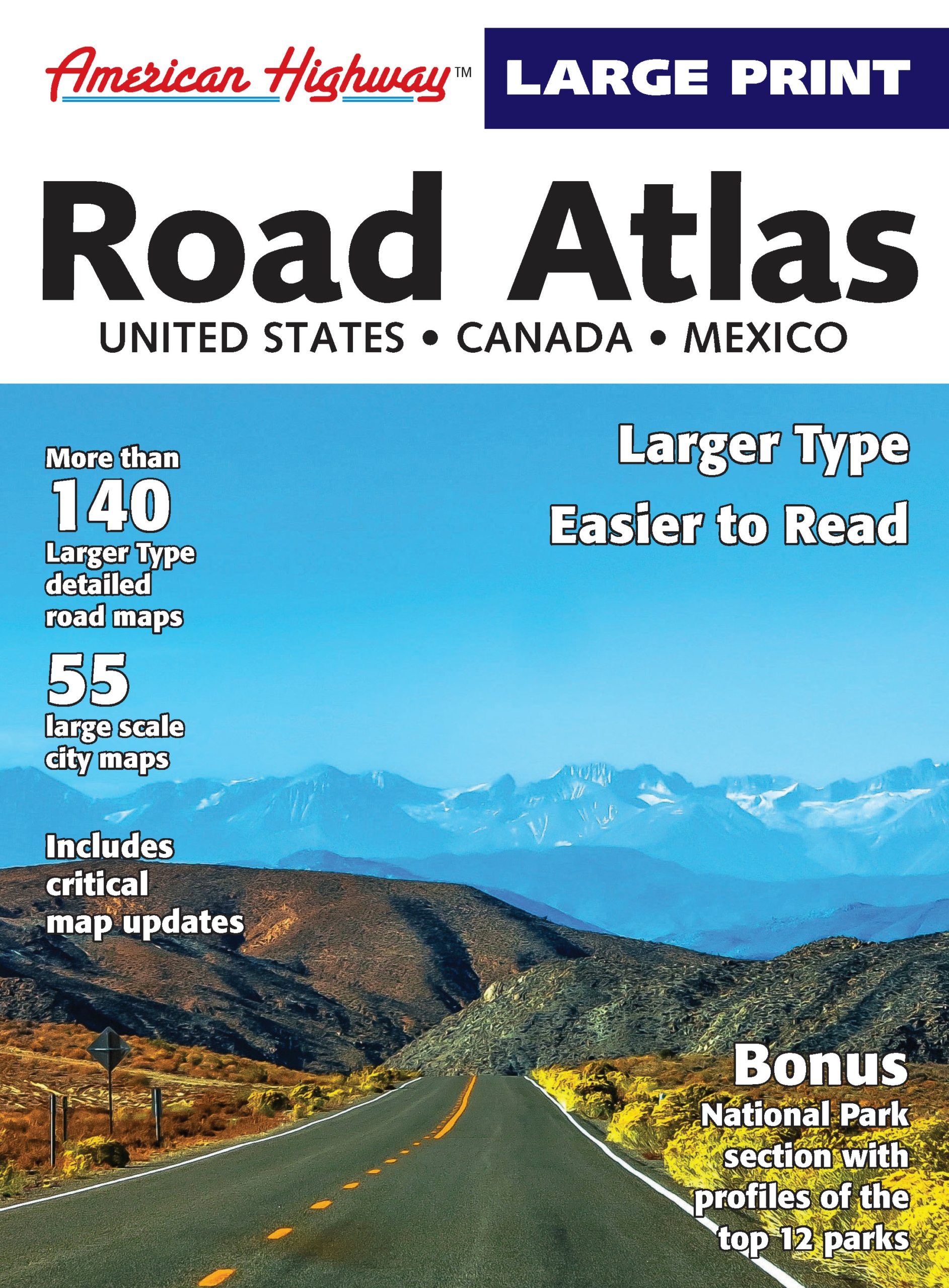 American Highway Large Print Road Atlas Mapping Specialists Limited