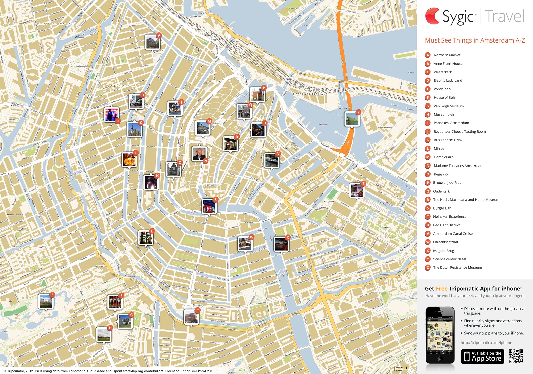Amsterdam Printable Tourist Map Tripomatic