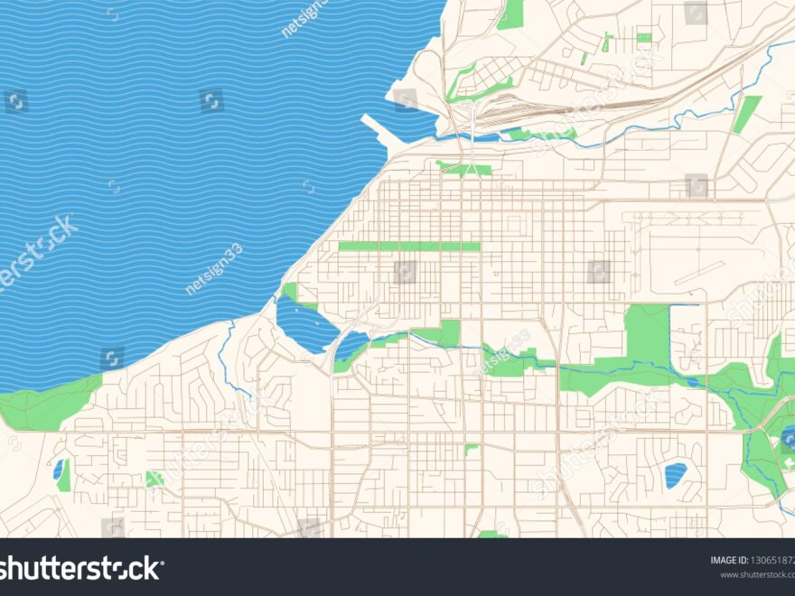 Anchorage Alaska Printable Map Excerpt This Stock Vector Royalty Free 1306518727 Shutterstock