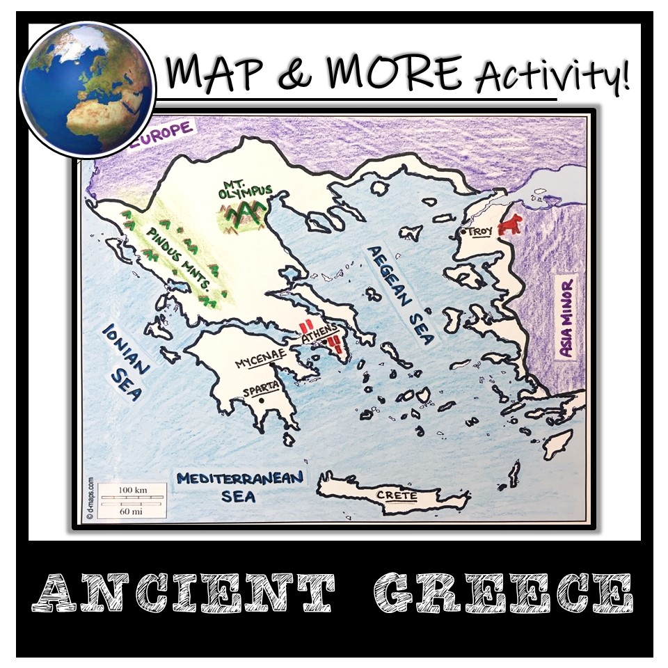 Greece Map Printable For Kids