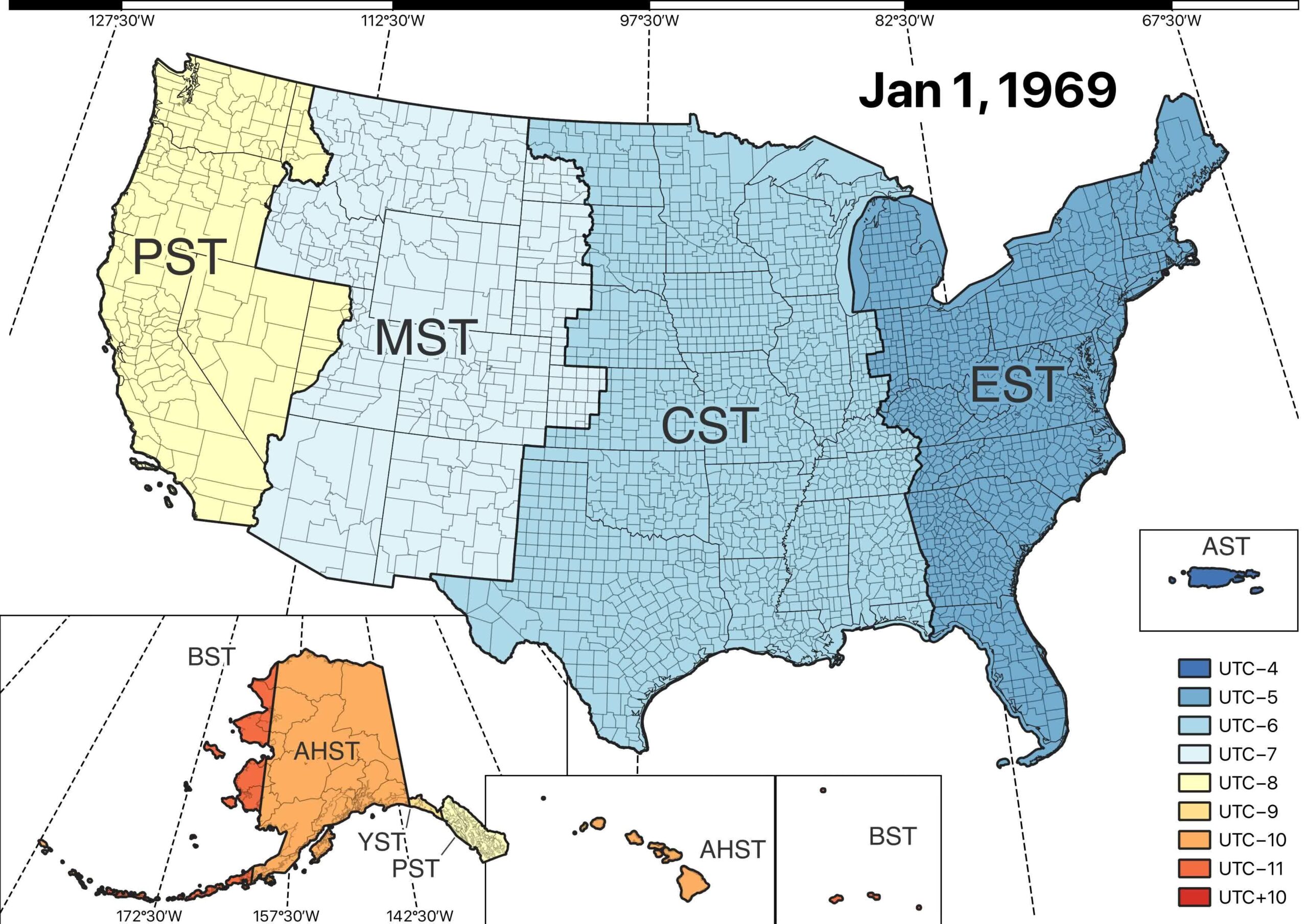Animated Map Of The History Of US Standard Time Zones R MapPorn