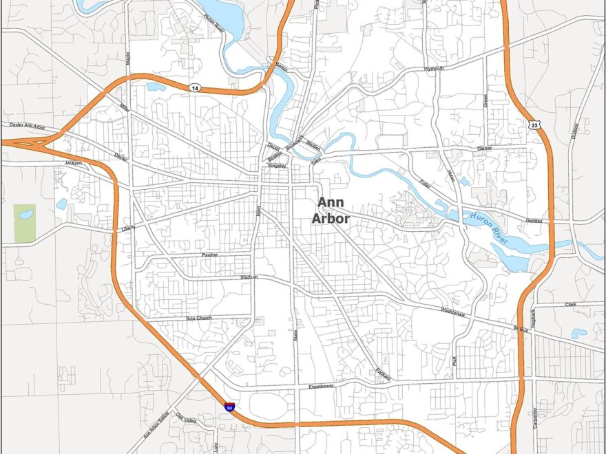 Ann Arbor Map Michigan GIS Geography