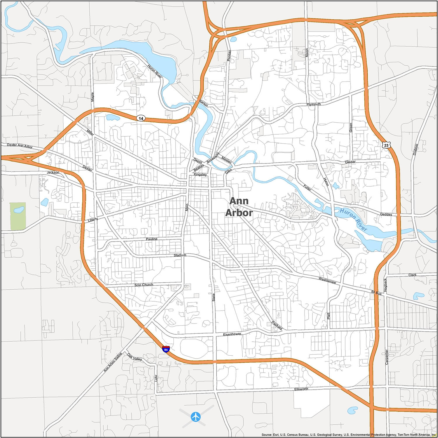 Ann Arbor Map Michigan GIS Geography Ann Arbor Map Michigan GIS Geography