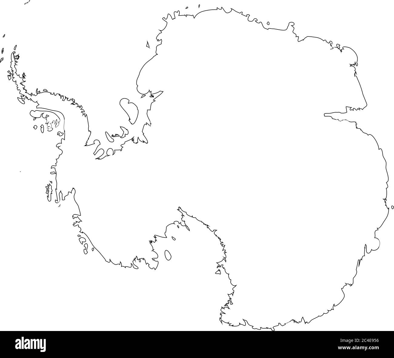 Antarctica Map Black And White Stock Photos Images Alamy