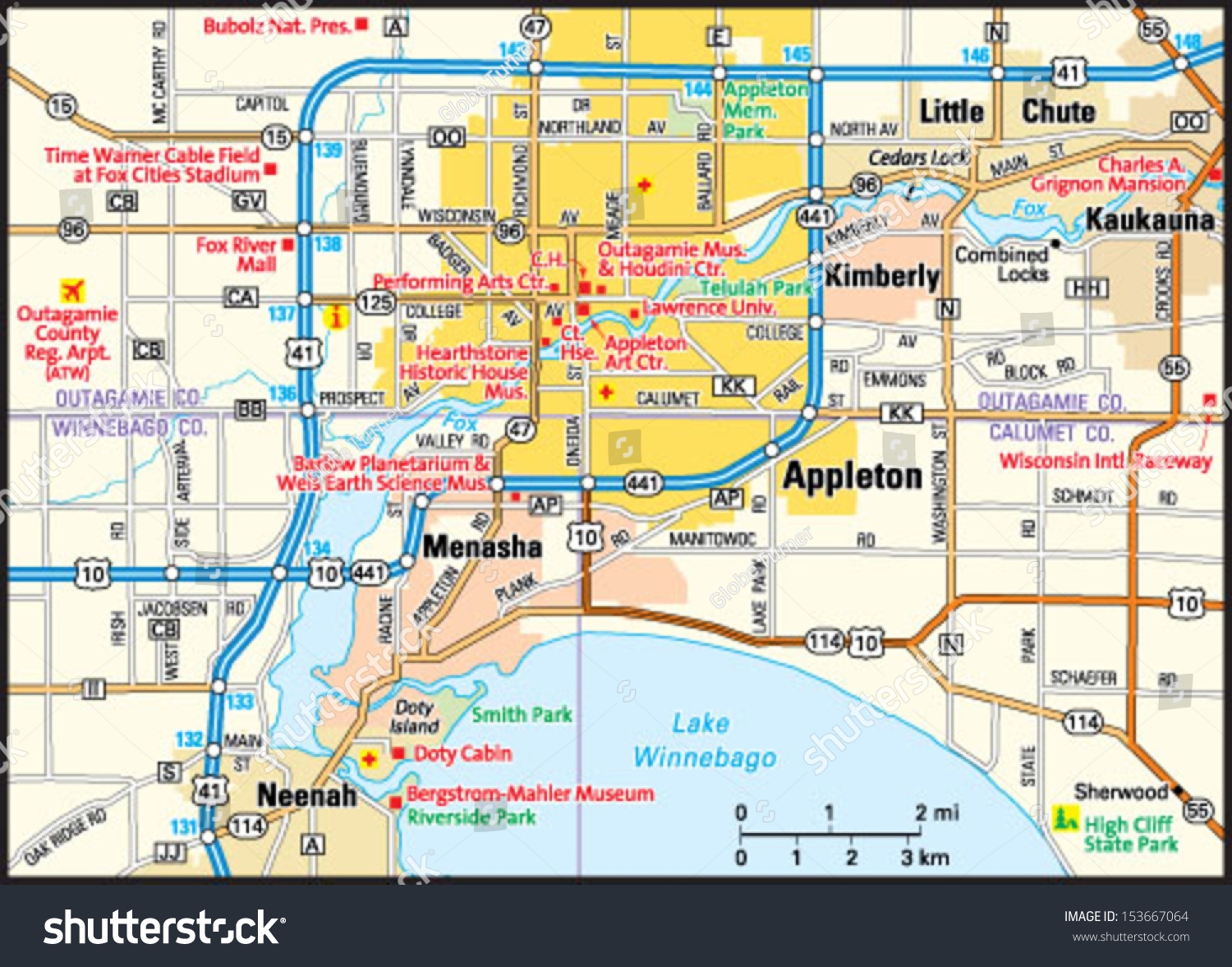Appleton Wisconsin Area Map Stock Vector Royalty Free 153667064 Shutterstock Appleton Wisconsin Area Map Stock Vector Royalty Free 153667064 Shutterstock
