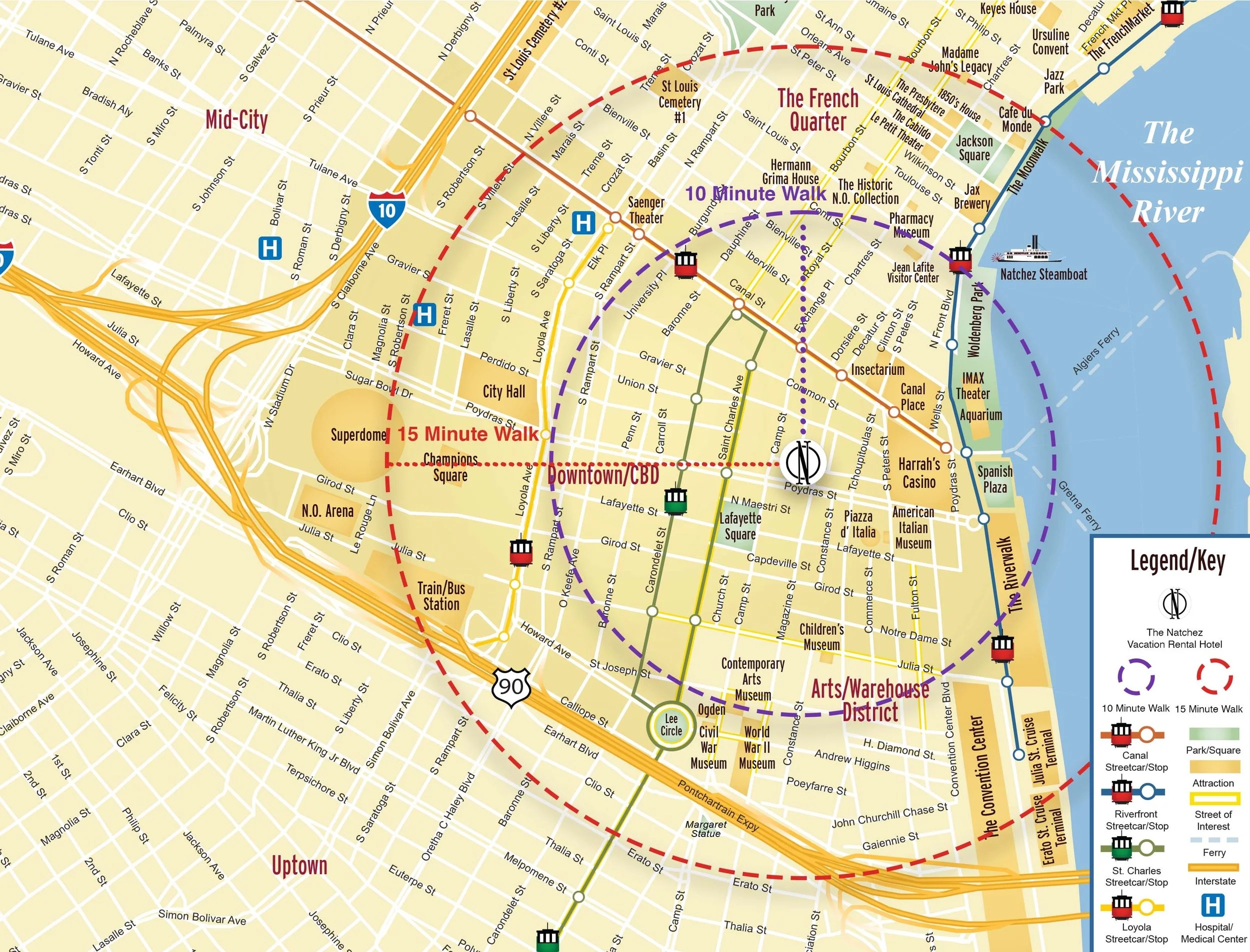 Area Map The Natchez