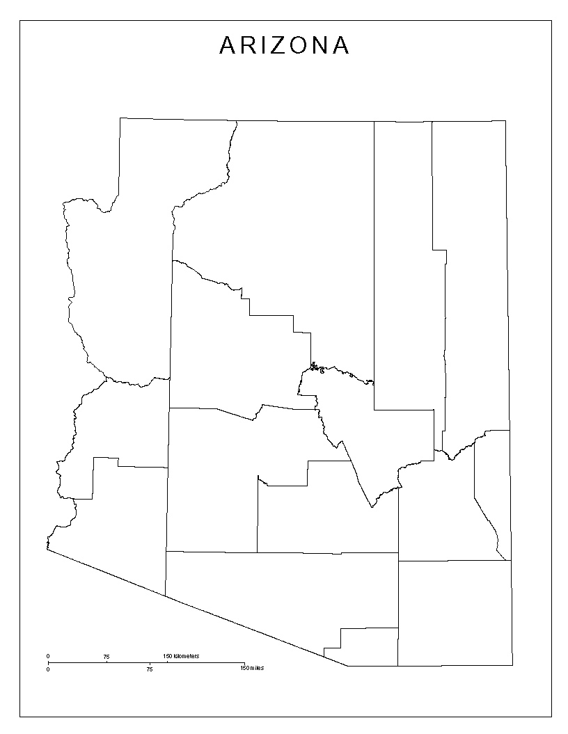 Arizona Blank Map