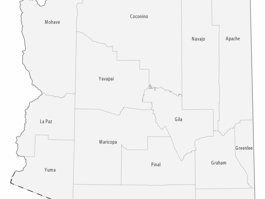 Arizona County Map GIS Geography