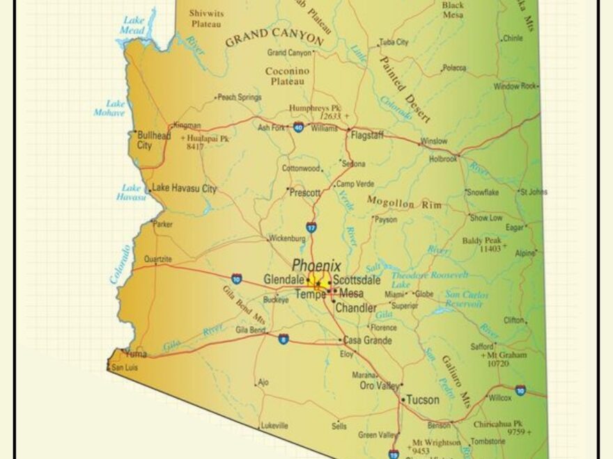 Arizona County Map Map Of AZ Counties And Cities