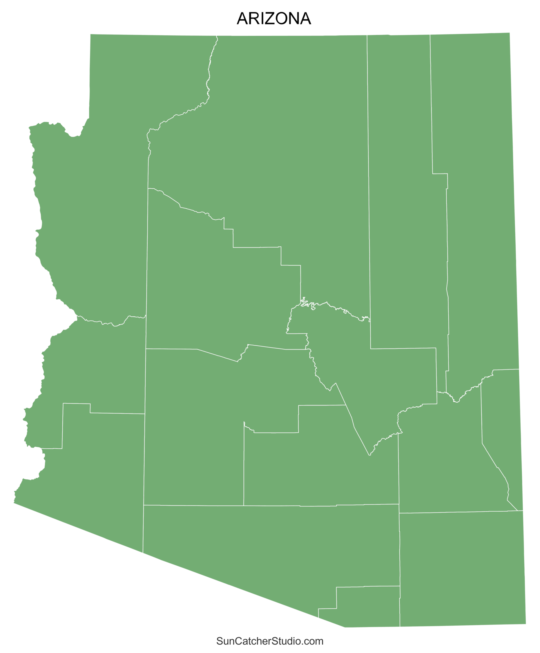 Az State Map Printable