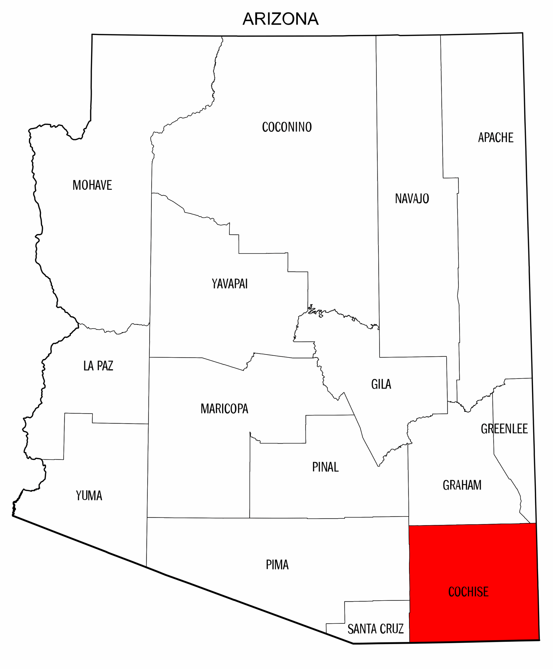 Free Printable Map Of Arizona