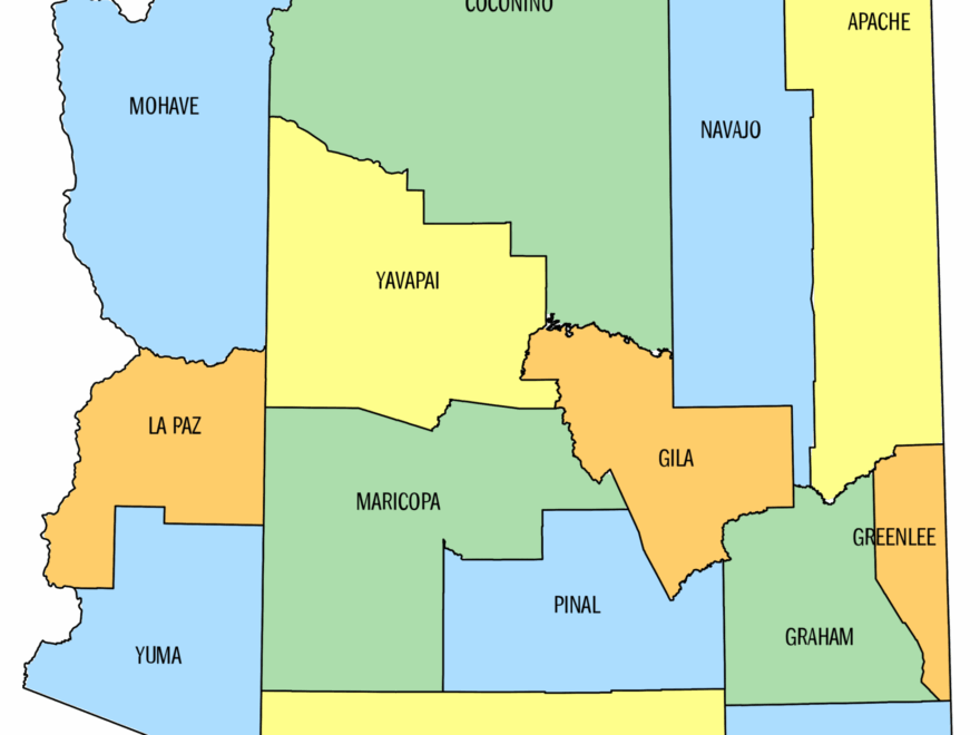 Arizona County Map Printable State Map With County Lines Free Printables Monograms Design Tools Patterns DIY Projects