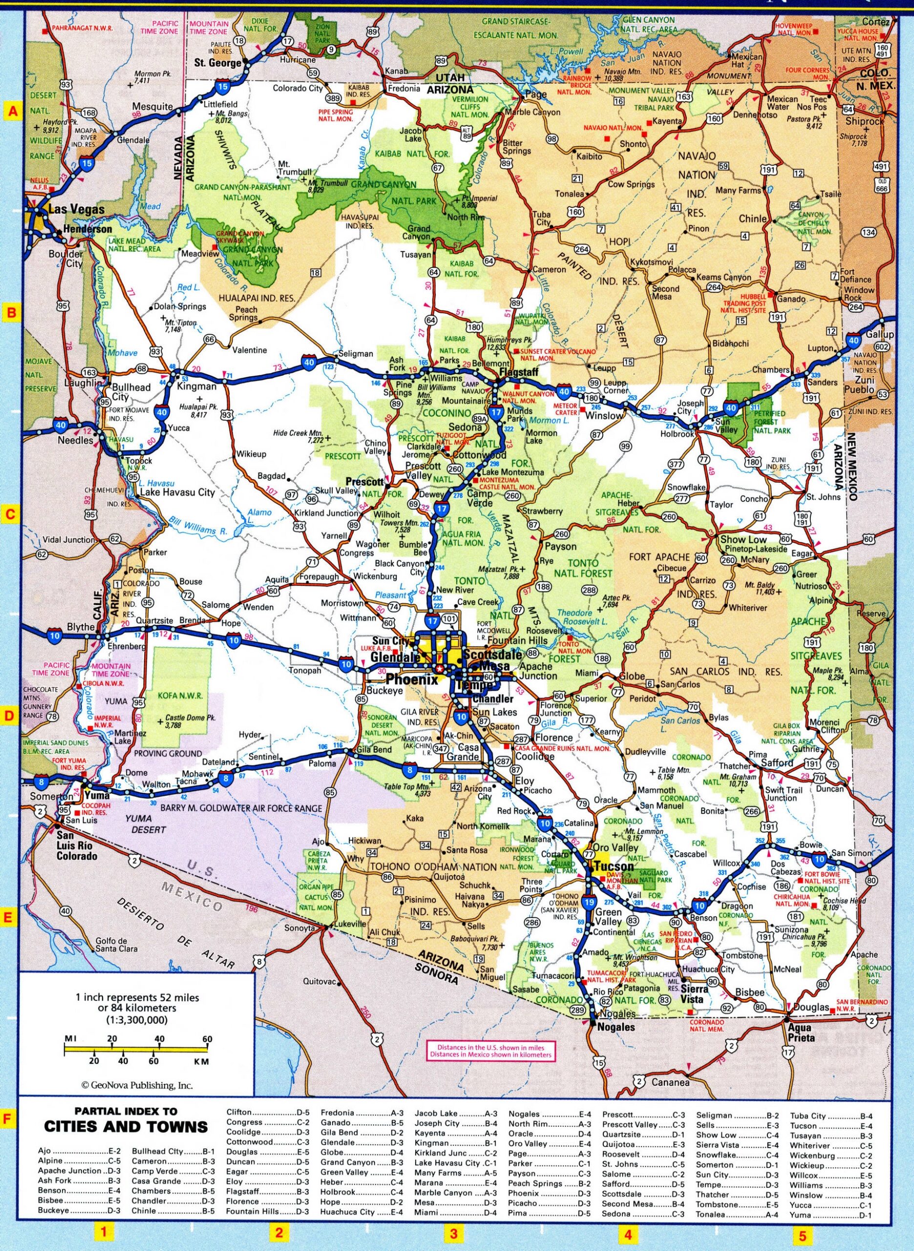 Arizona State Road Map Printable
