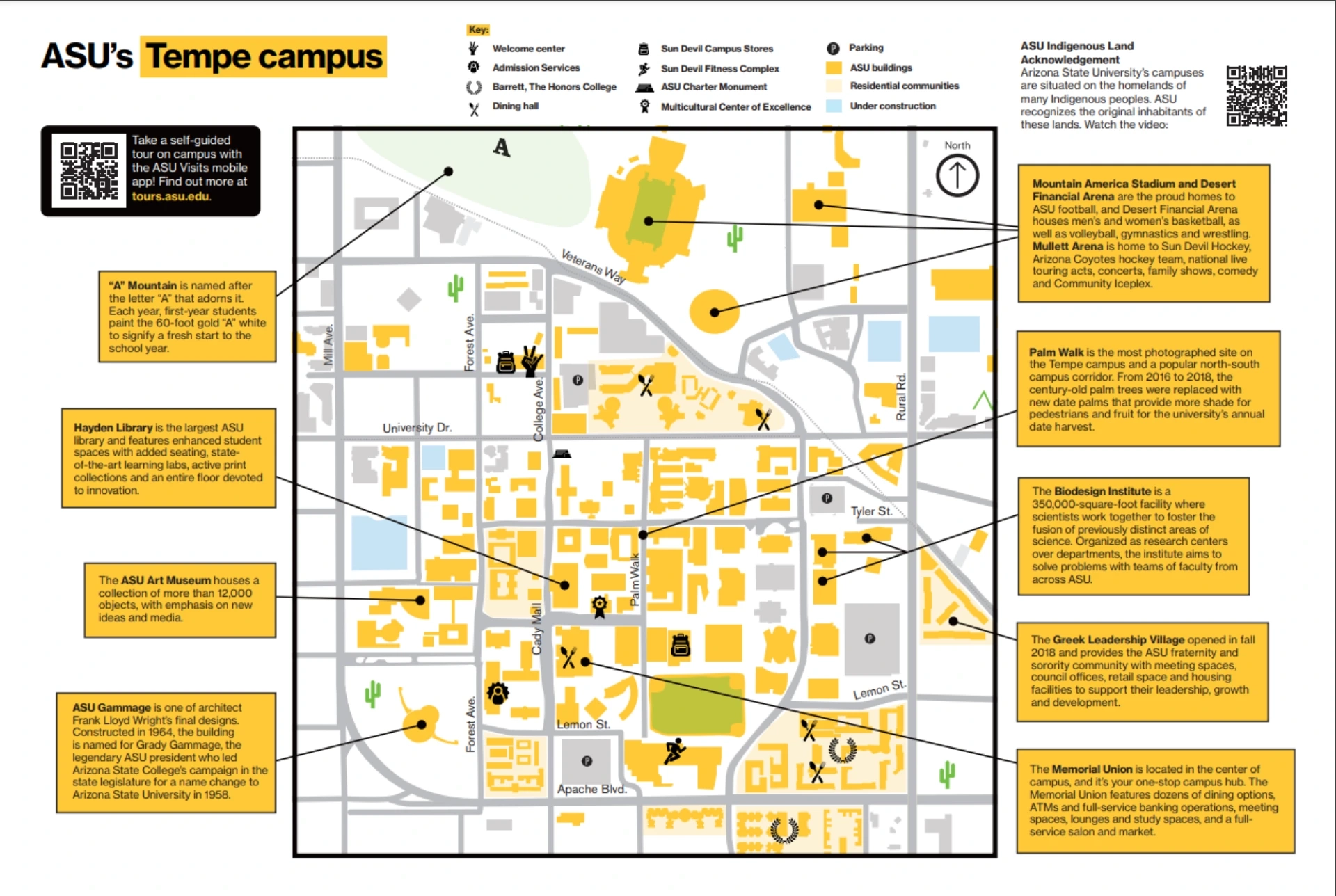 Asu Tempe Campus Map Printable