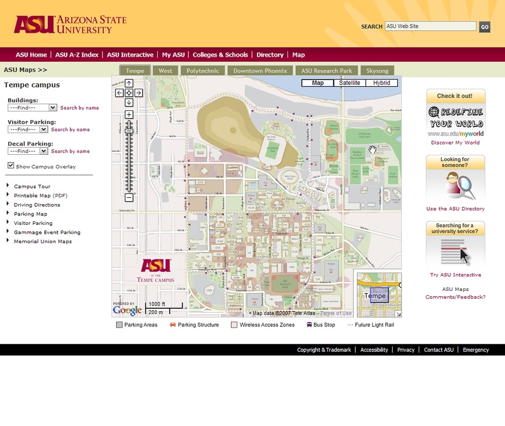 Arizona State University Image Overlay ASU Maps Related Flickr
