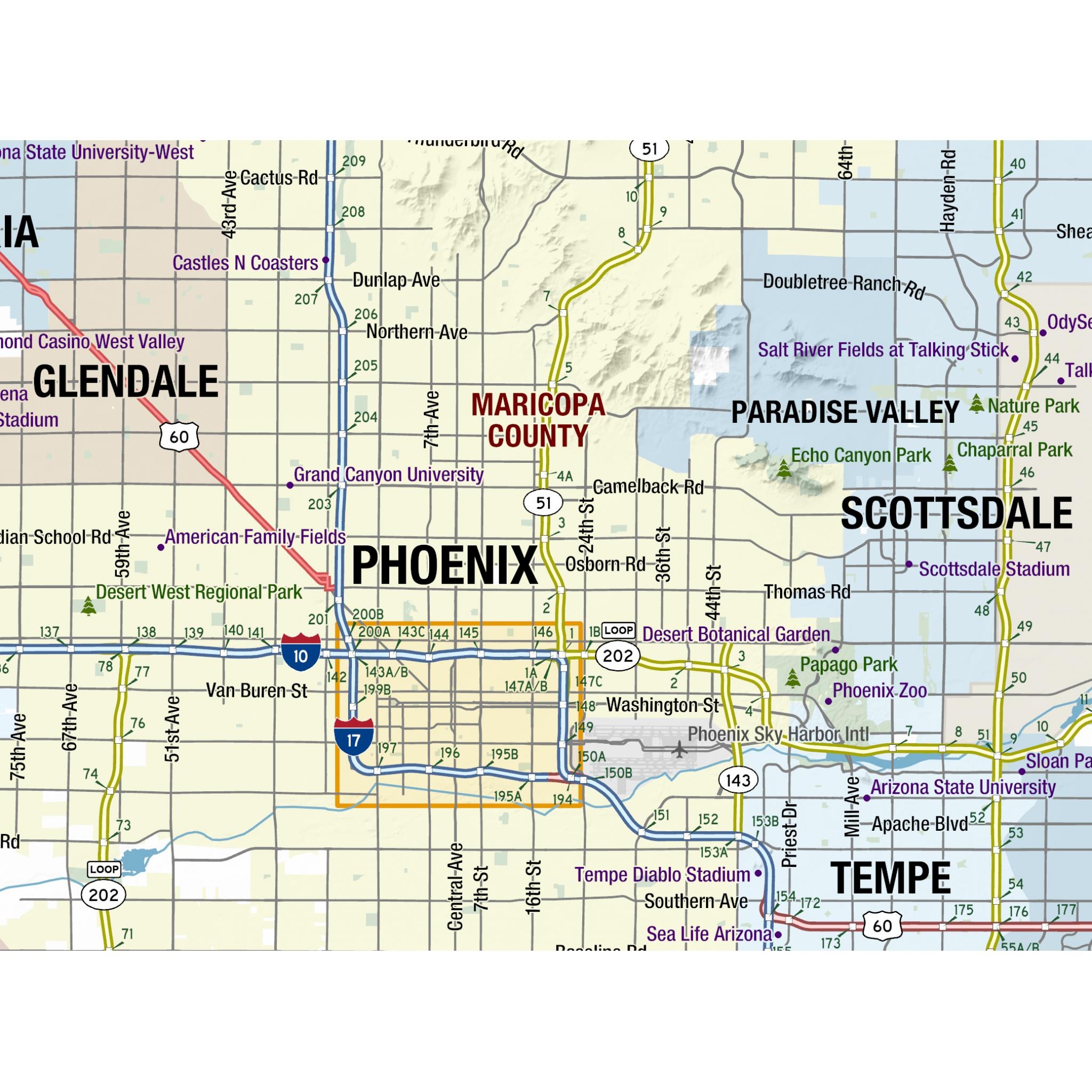 Arizona State Wall Map By MapShop The Map Shop Arizona State Wall Map By MapShop The Map Shop