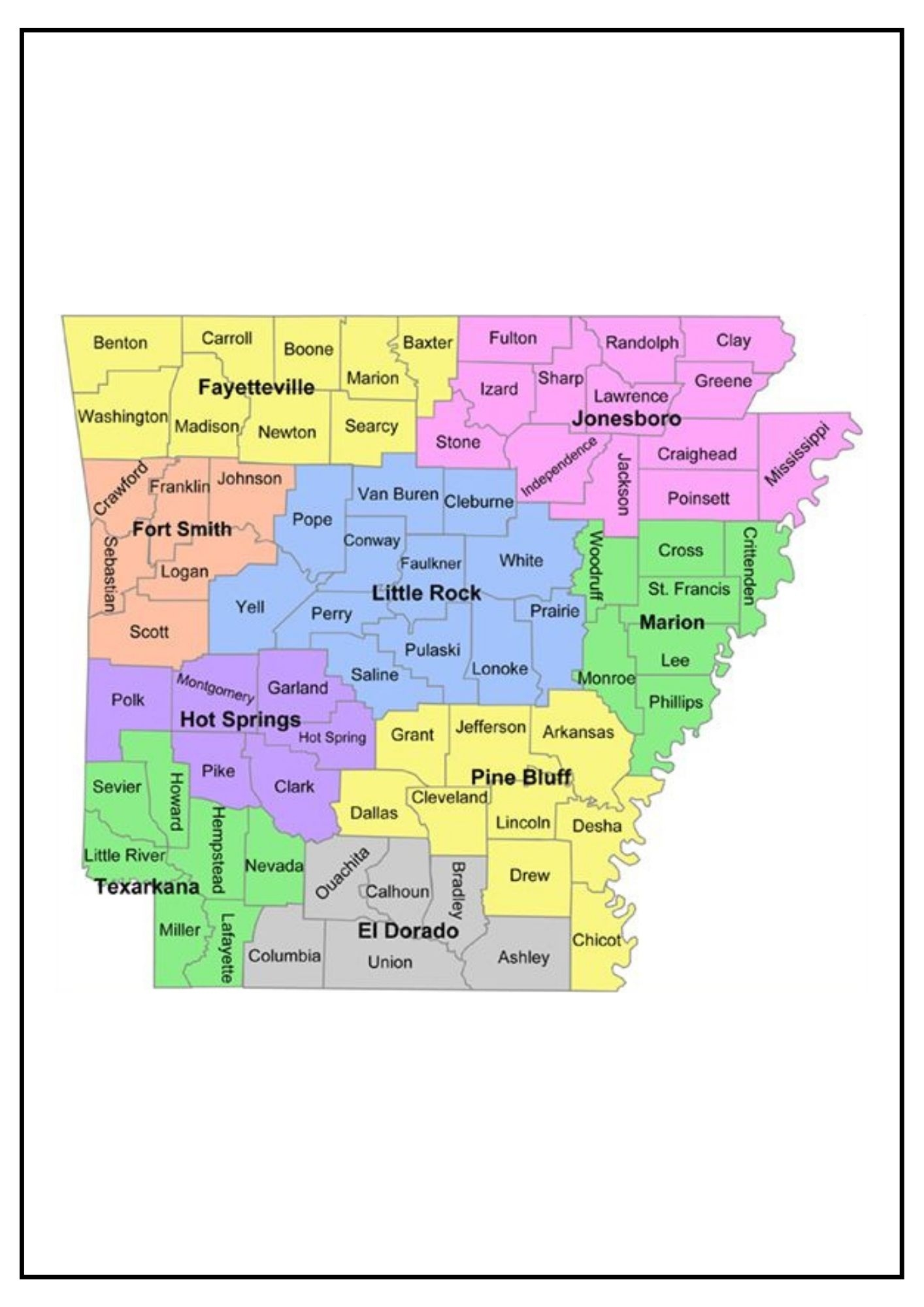 Arkansas County Map Map Of AR Counties And Cities 