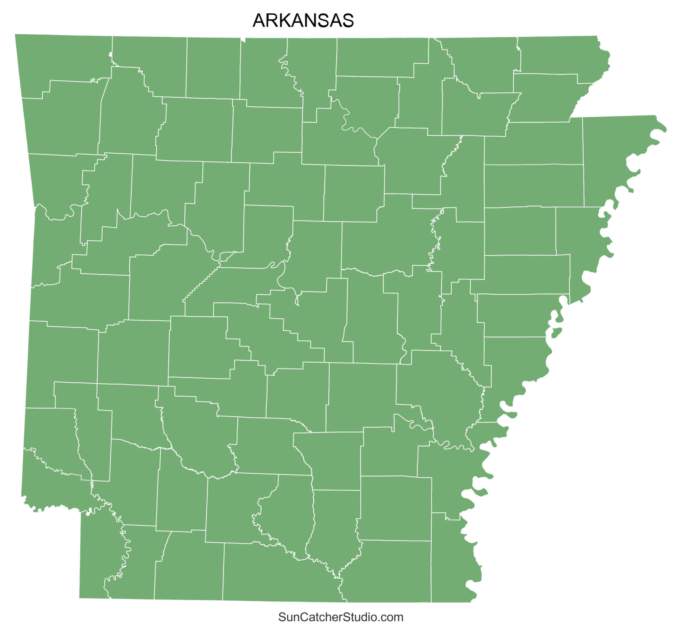 Arkansas County Map Printable State Map With County Lines Free Printables Monograms Design Tools Patterns DIY Projects