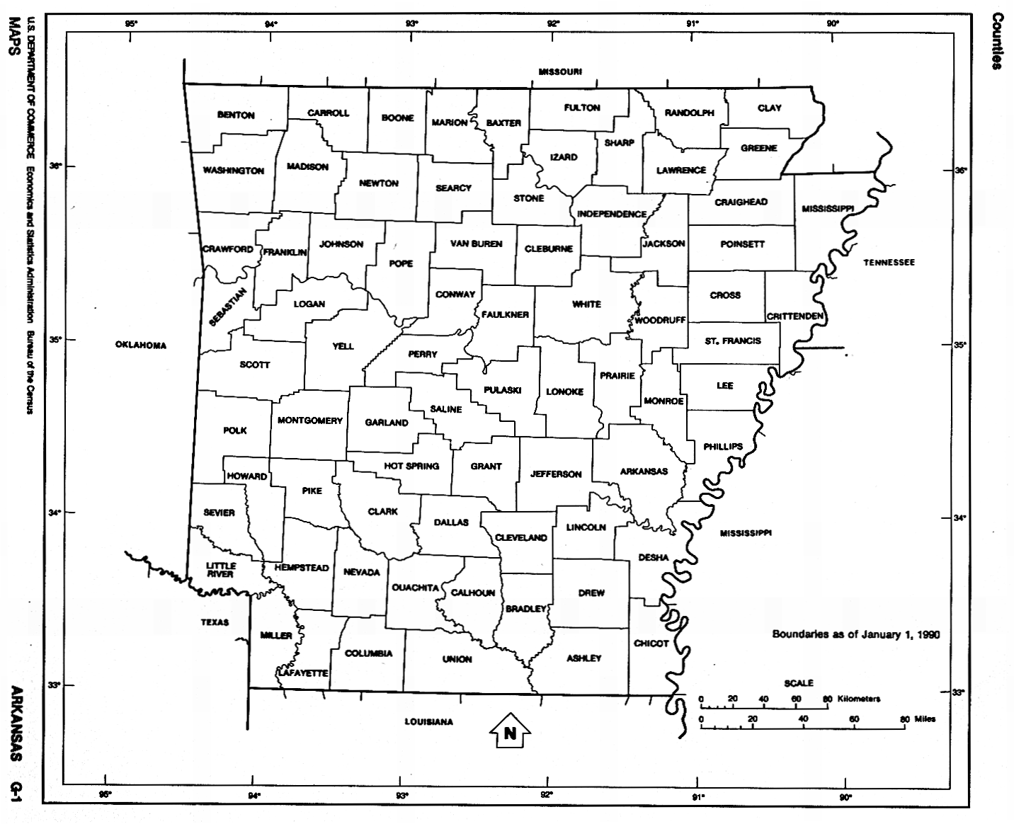 Arkansas Free Map