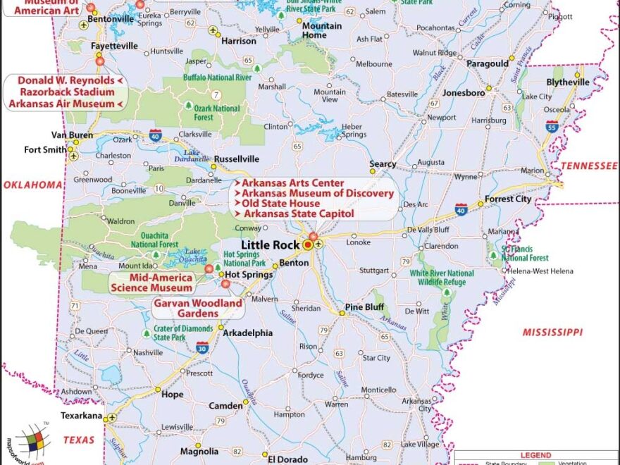 Arkansas Map Map Of Arkansas AR Map