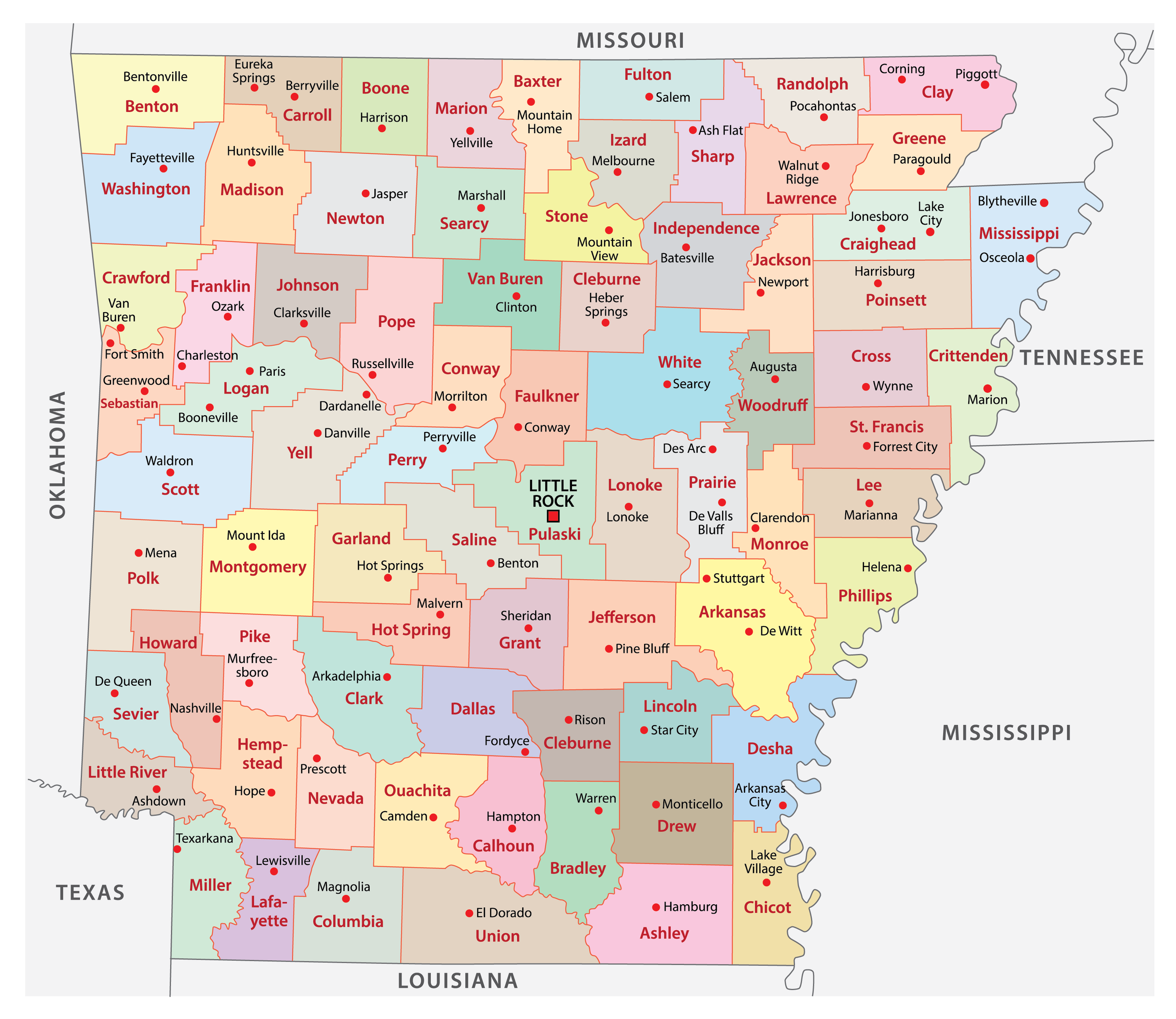 Arkansas City Map Printable
