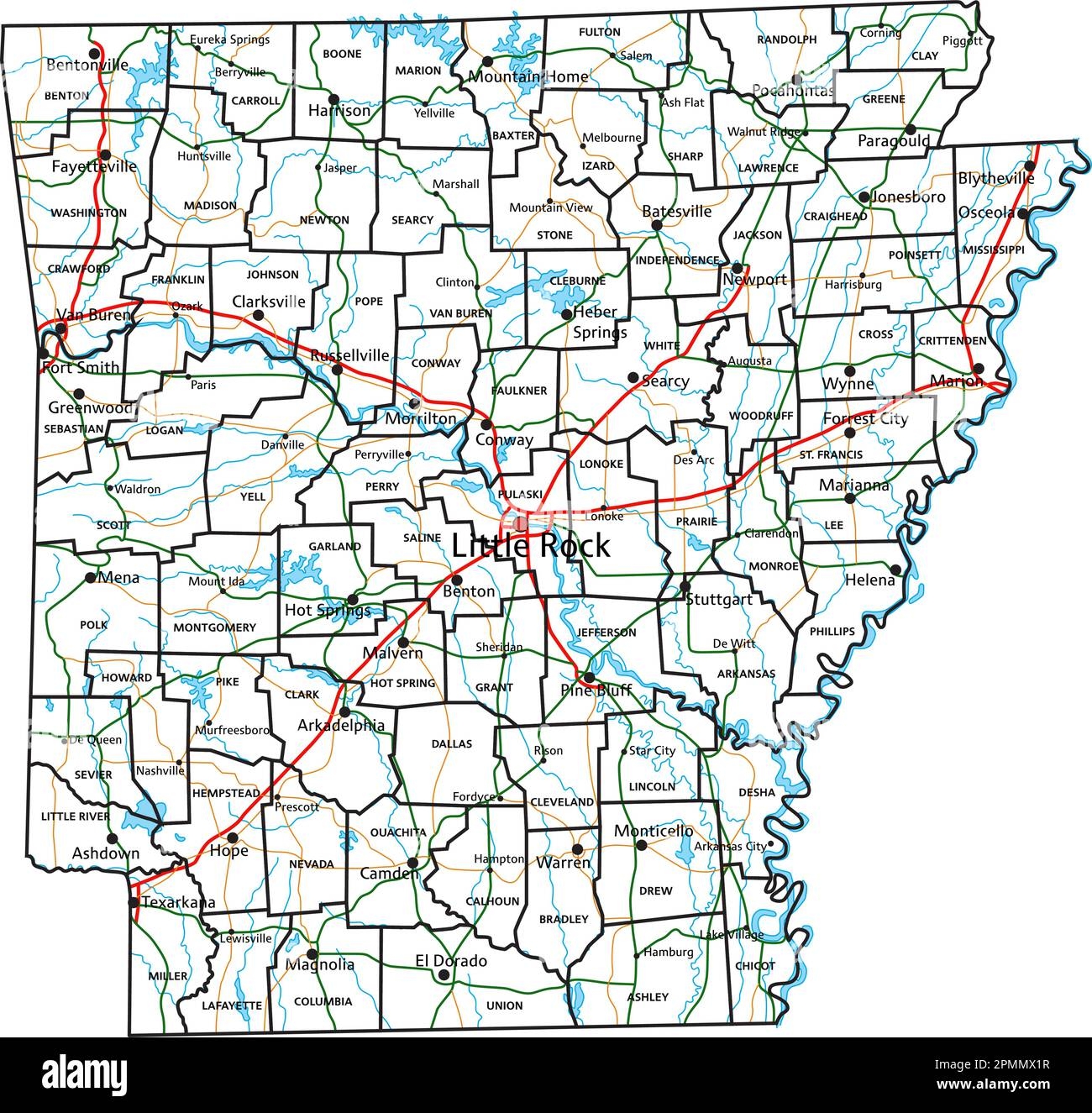 Highway Map Of Arkansas Printable