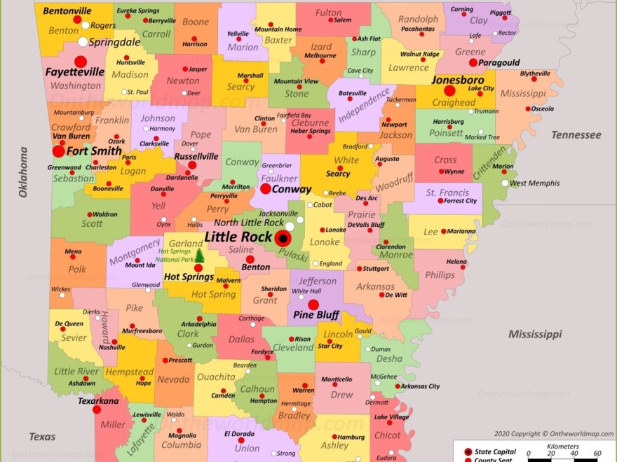 Arkansas State Map USA Maps Of Arkansas AR