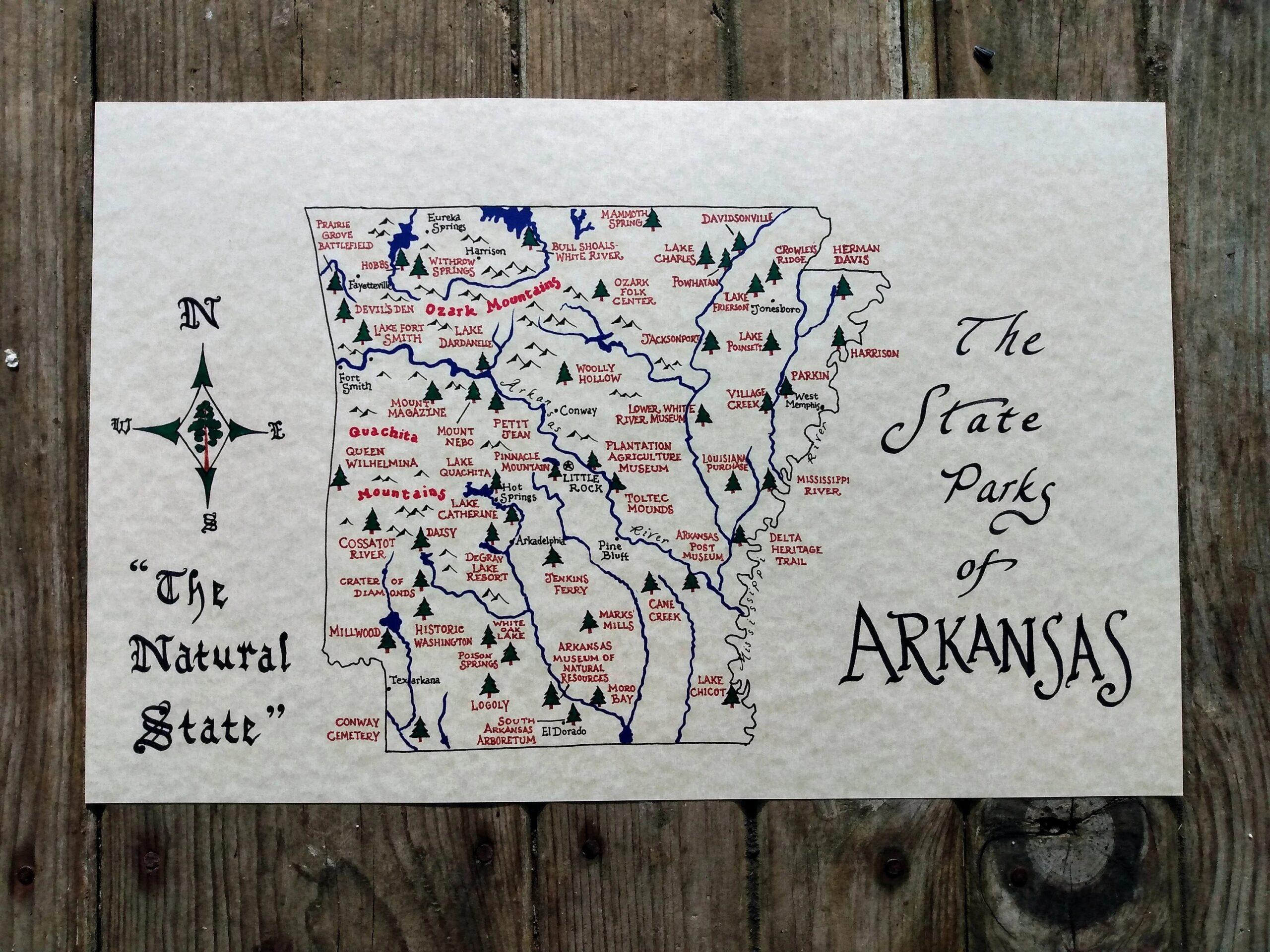 Printable Map Of Arkansas State Parks