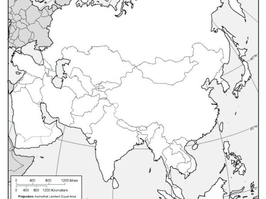 Asia blank Map Pictures