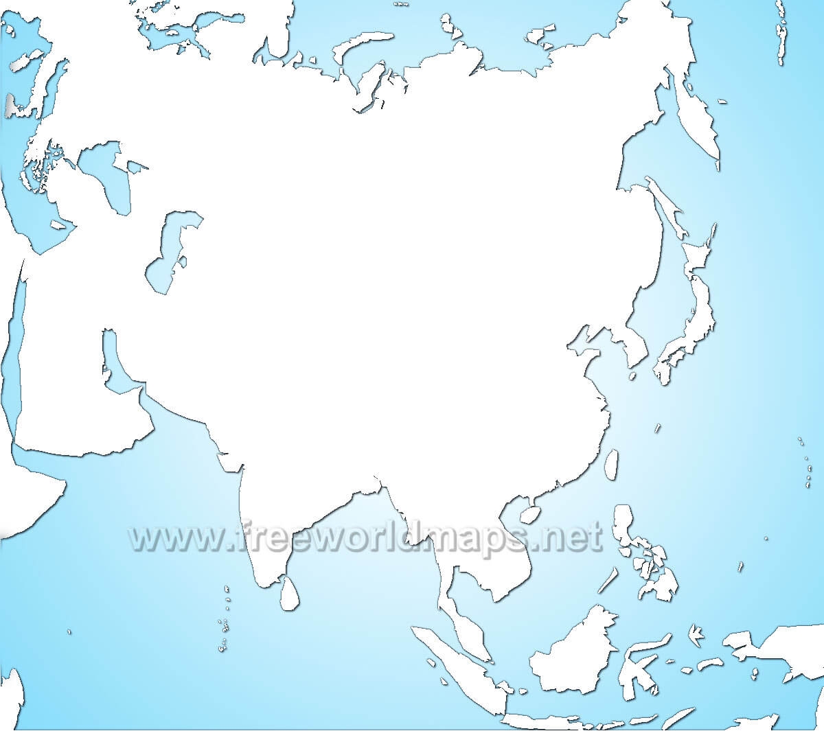 Blank Map Of Asia Printable