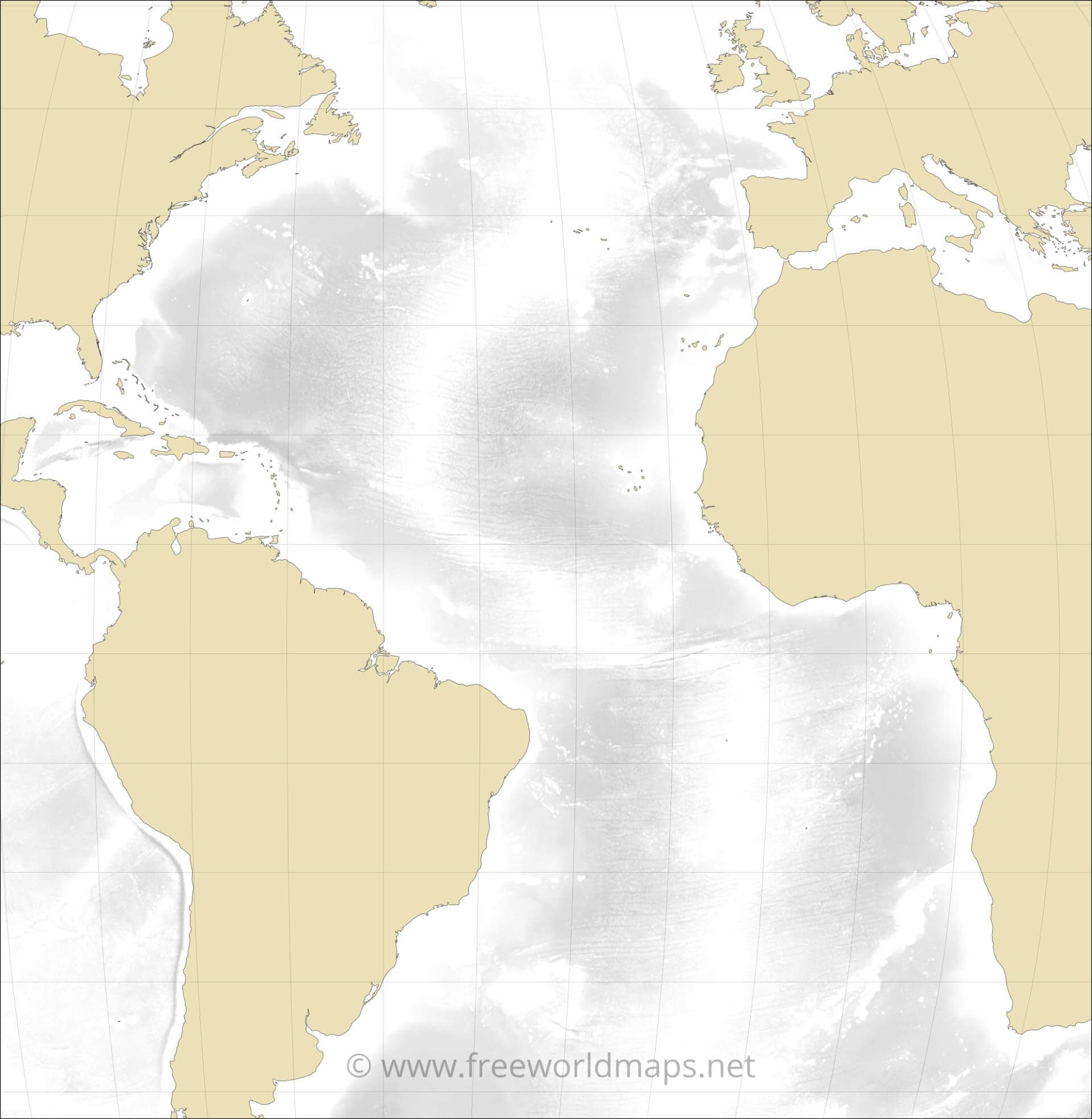Atlantic Ocean Map Printable