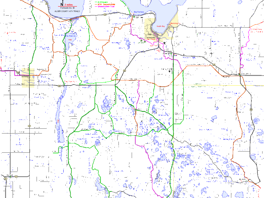 ATV ORV OHV UTV Routes Alger County Munising AuTrain Michigan Interactive
