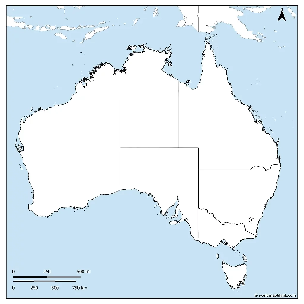 Australia Map Printable Free For Kids