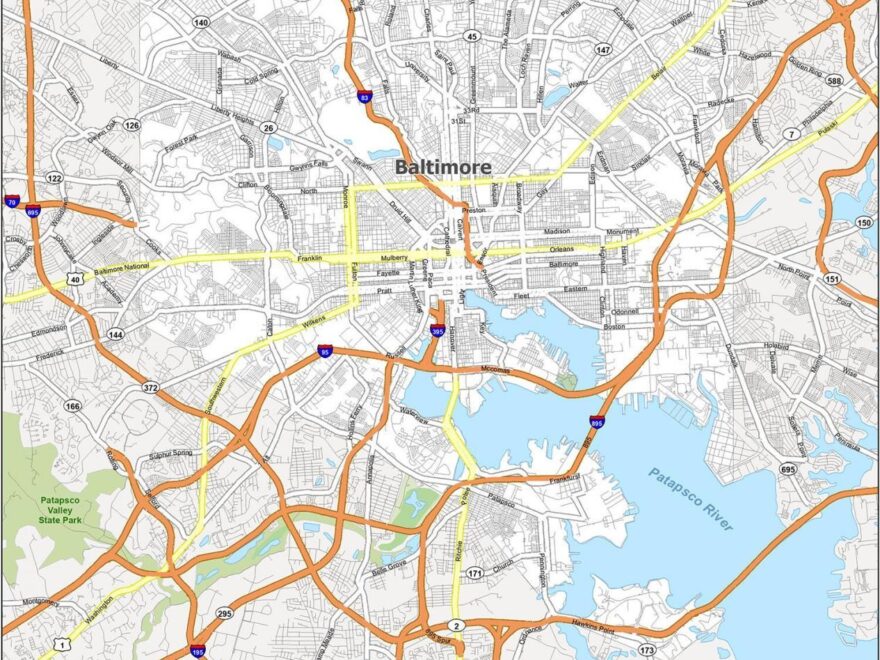Baltimore Map Maryland GIS Geography