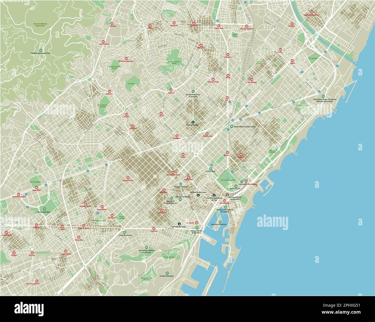 Barcelona Map Hi res Stock Photography And Images Alamy