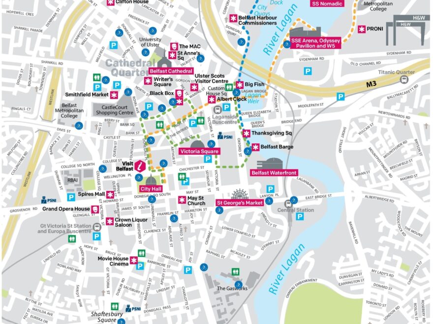 Belfast City Centre Map Ontheworldmap