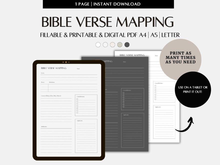 Bible Verse Mapping Etsy