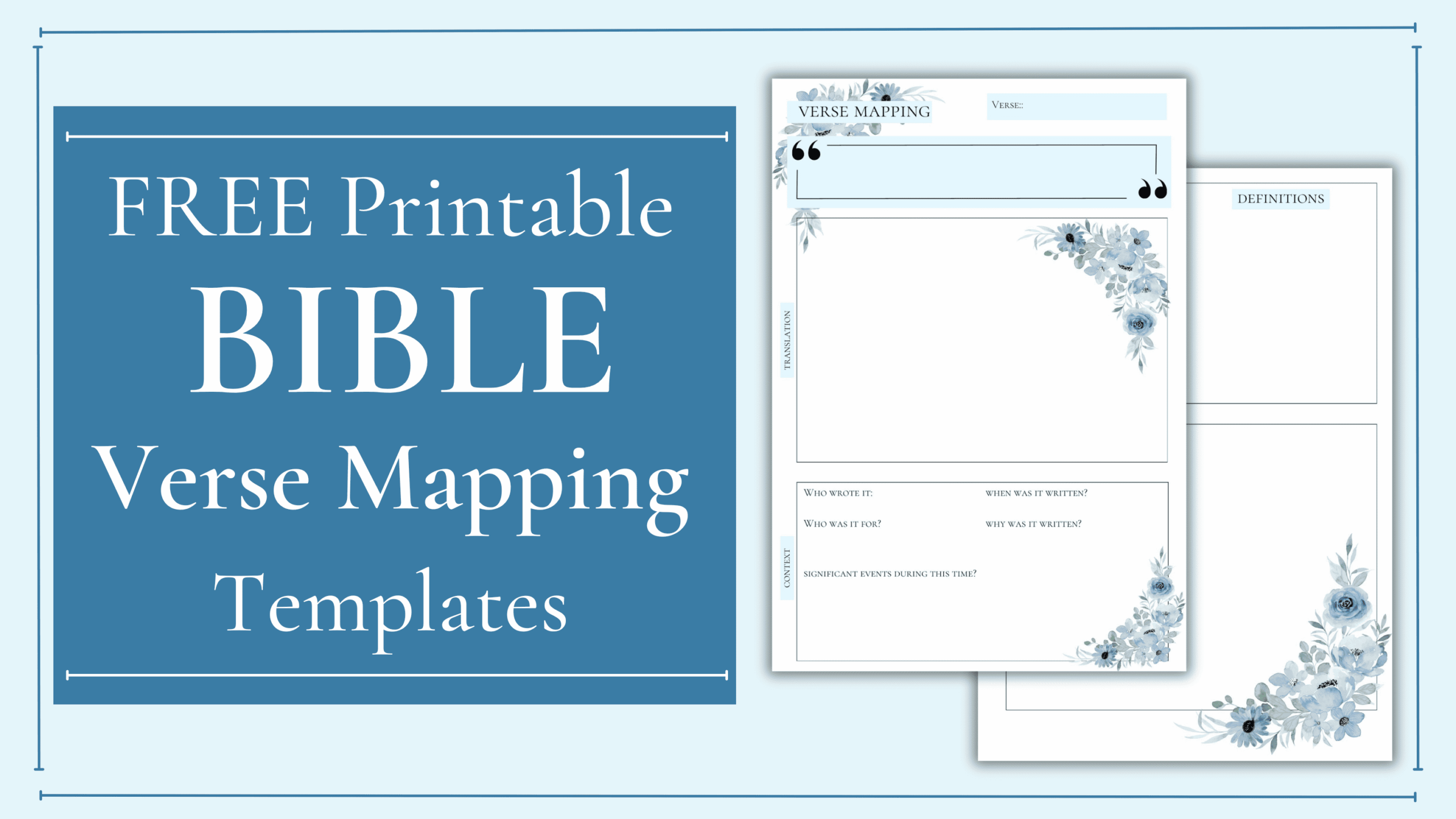 Bible Verse Mapping Templates