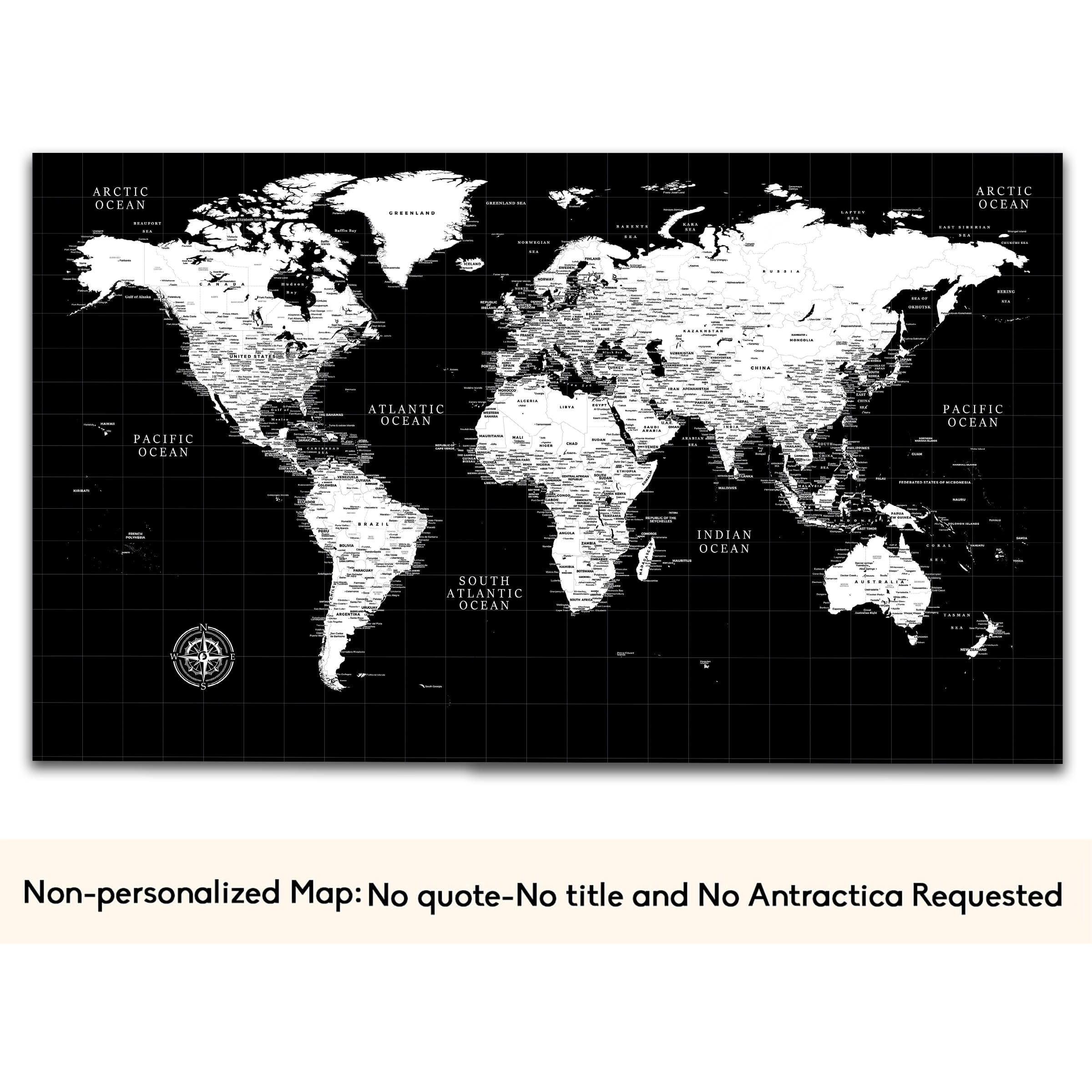 Black Push Pin World Map Accurate World Travel Map Black Push Pin World Map Accurate World Travel Map
