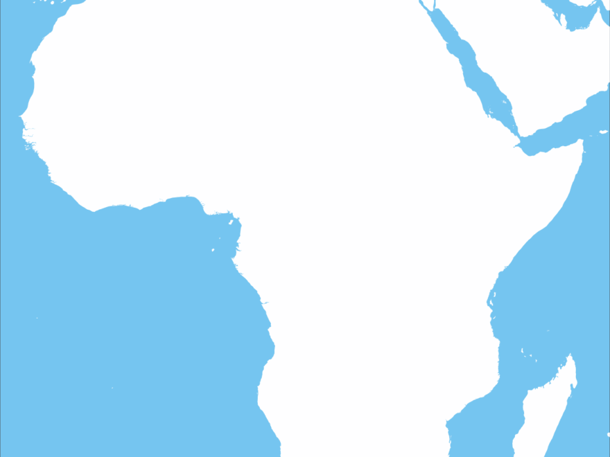 Blank Africa Outline Map